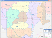 White Wall Map Color Cast Style