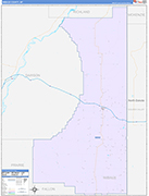 Wibaux County Wall Map Color Cast Style