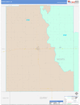 Wichita County Wall Map Color Cast Style