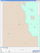 Wichita County Wall Map Color Cast Style