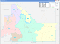 Wilcox County Wall Map Color Cast Style