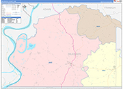 Wilkinson County Wall Map Color Cast Style