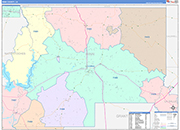 Winn County Wall Map Color Cast Style