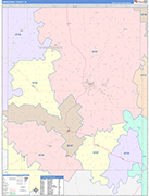 Winneshiek County Wall Map Color Cast Style