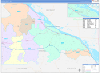 Winona County Wall Map Color Cast Style