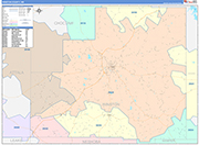 Winston County Wall Map Color Cast Style