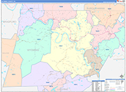 Wyoming Wall Map Color Cast Style