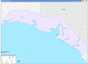 Yakutat County Wall Map Color Cast Style