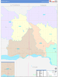 Yankton County Wall Map Color Cast Style