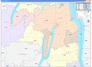 Yates Wall Map Color Cast Style