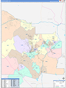 Yavapai Wall Map Color Cast Style