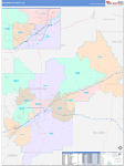 Yellowstone County Wall Map Color Cast Style