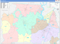 York County Wall Map Color Cast Style