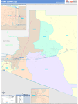 Yuma County Wall Map Color Cast Style