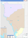 Zapata County Wall Map Color Cast Style