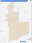 Ziebach County Wall Map Color Cast Style