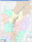Altoona Metro Area Wall Map Color Cast Style