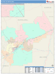 Billings Metro Area Wall Map Color Cast Style