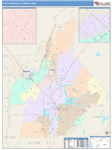 Chico Metro Area Wall Map Color Cast Style