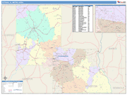 Dothan Metro Area Wall Map Color Cast Style