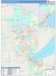 Duluth Metro Area Wall Map Color Cast Style