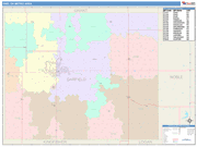 Enid Metro Area Wall Map Color Cast Style