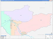 Fairbanks Metro Area Wall Map Color Cast Style