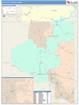 Flagstaff Metro Area Wall Map Color Cast Style
