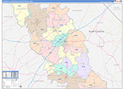Florence Metro Area Wall Map Color Cast Style