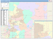 Greeley Metro Area Wall Map Color Cast Style