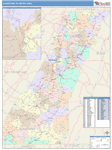 Johnstown Metro Area Wall Map Color Cast Style