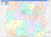 Jonesboro Metro Area Wall Map Color Cast Style