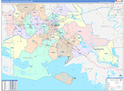 Lafayette Metro Area Wall Map Color Cast Style
