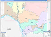 Longview Metro Area Wall Map Color Cast Style