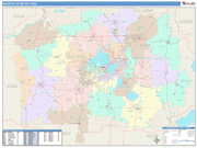 Madison Metro Area Wall Map Color Cast Style