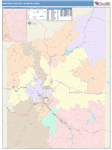 Medford Metro Area Wall Map Color Cast Style