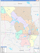 Monroe Metro Area Wall Map Color Cast Style