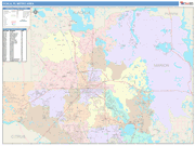 Ocala Metro Area Wall Map Color Cast Style