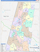 Pittsfield Metro Area Wall Map Color Cast Style