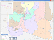 Pueblo Metro Area Wall Map Color Cast Style