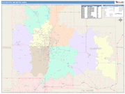 Rochester Metro Area Wall Map Color Cast Style