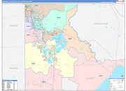 Sebring Metro Area Wall Map Color Cast Style