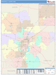 Springfield Metro Area Wall Map Color Cast Style