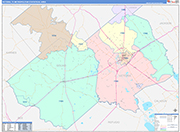 Victoria Metro Area Wall Map Color Cast Style