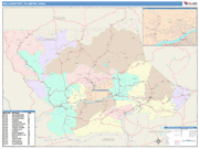 Williamsport Metro Area Wall Map Color Cast Style
