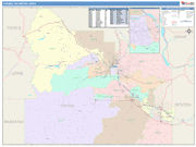 Yakima Metro Area Wall Map Color Cast Style
