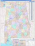 Alabama  Map Color Cast Style