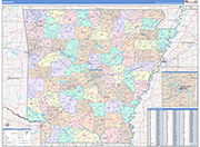 Arkansas  Map Color Cast Style