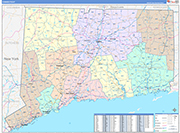 Connecticut  Map Color Cast Style