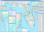 Florida  Map Color Cast Style